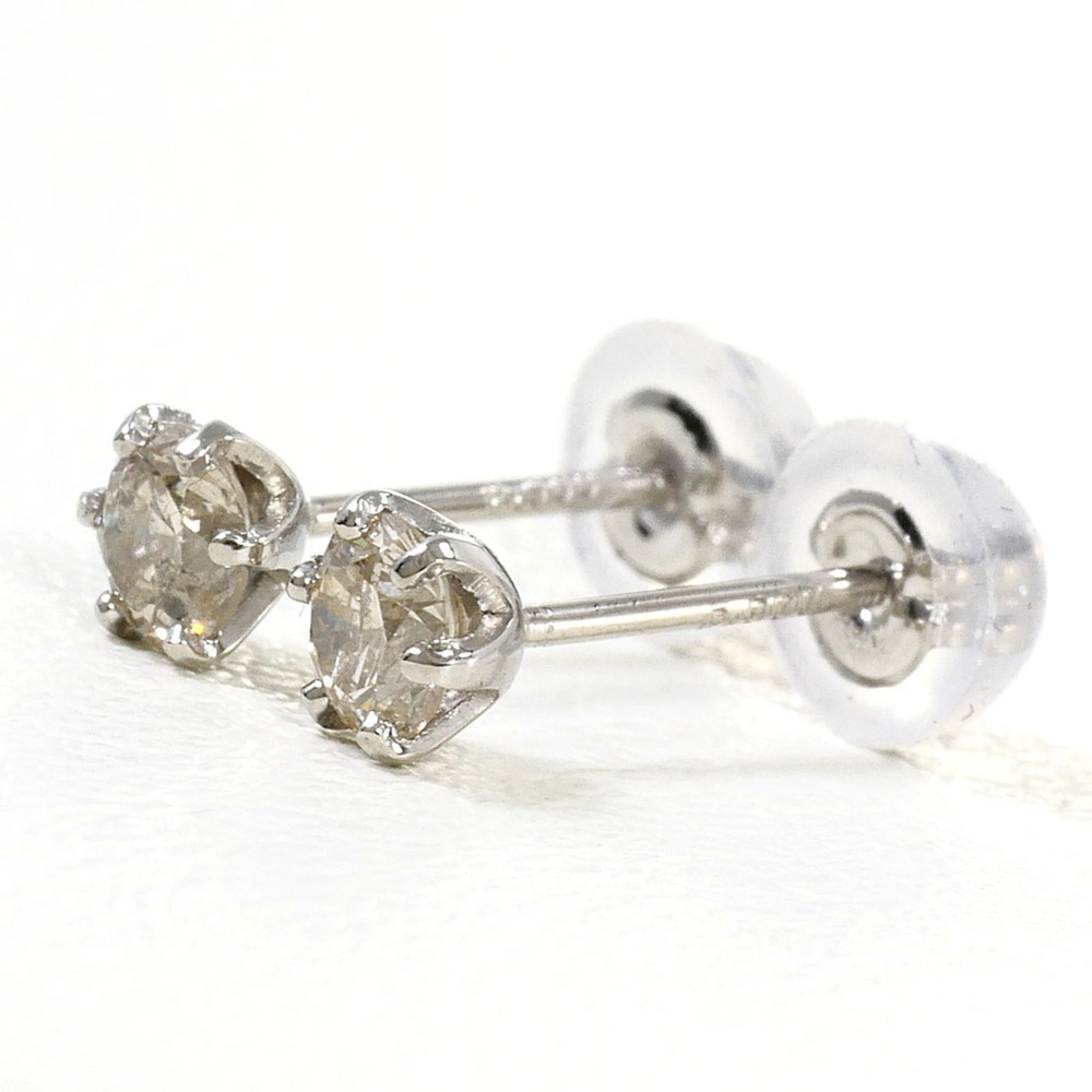 VINTAGE Silver Diamond Earrings
